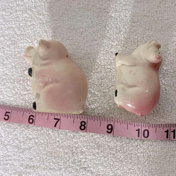 Vintage Ceramic Pigs Salt & Pepper Shakers - Picture 10 of 10